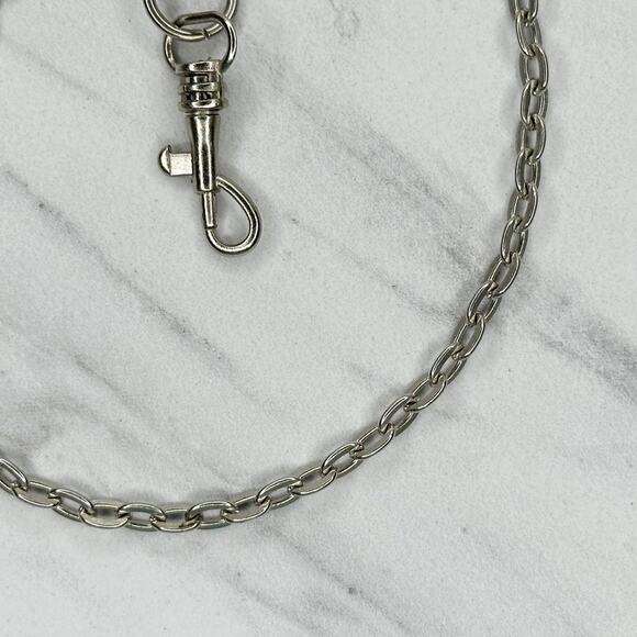 Silver Tone Oval Link Chain Purse Strap 46" Crossbody Bag Replacement ✨ - Picture 10 of 11